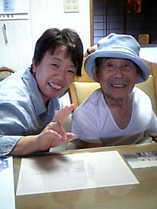 じいちゃんと記念撮影。
