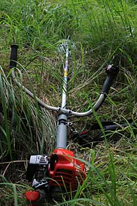 草刈払い機。